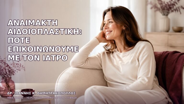 Αναίμακτη Αιδοιοπλαστική: Πότε Επικοινωνούμε με τον Ιατρό