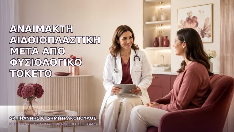 Αναίμακτη Αιδοιοπλαστική μετά από Φυσιολογικό Τοκετό
