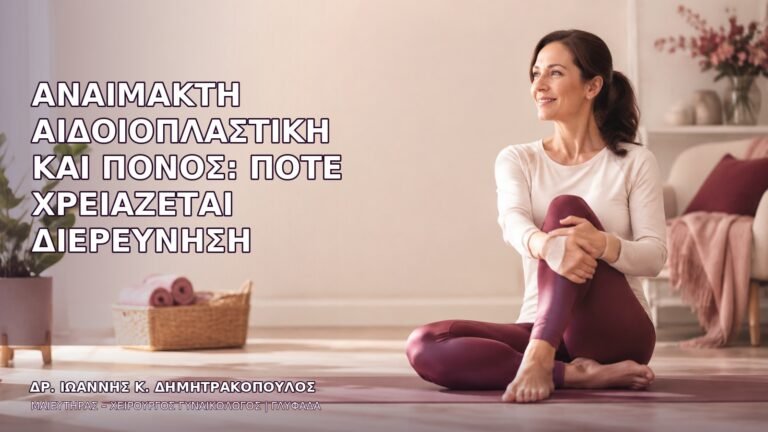 Αναίμακτη Αιδοιοπλαστική και Πόνος: Πότε Χρειάζεται Διερεύνηση