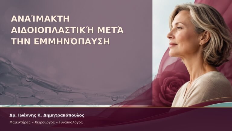 Αναίμακτη Αιδοιοπλαστική μετά την Εμμηνόπαυση – Δρ. Ιωάννης Κ. Δημητρακόπουλος