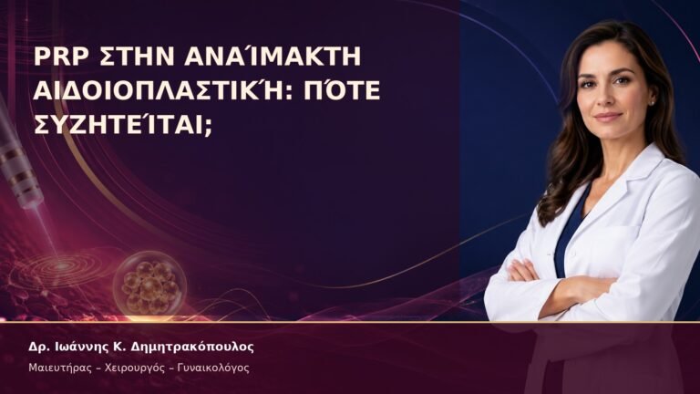 PRP στην Αναίμακτη Αιδοιοπλαστική: Πότε Συζητείται; – Δρ. Ιωάννης Κ. Δημητρακόπουλος