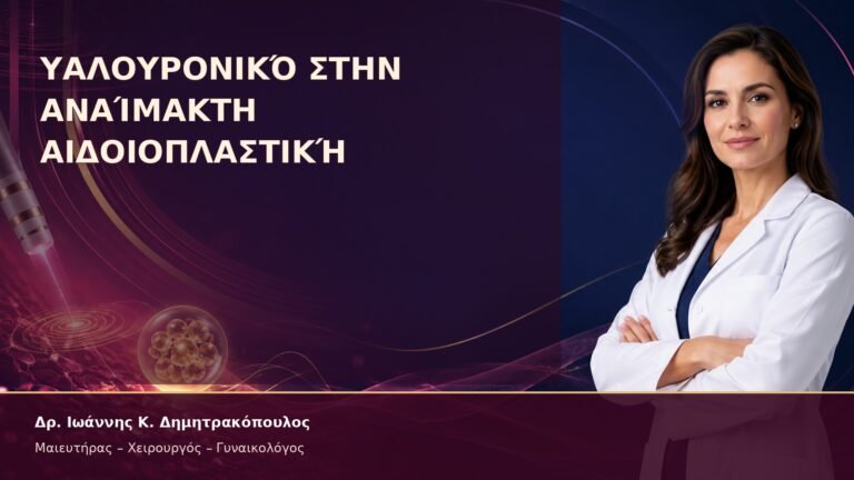 Υαλουρονικό στην Αναίμακτη Αιδοιοπλαστική – Δρ. Ιωάννης Κ. Δημητρακόπουλος