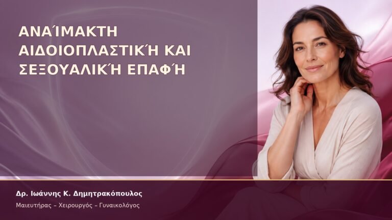 Αναίμακτη Αιδοιοπλαστική και Σεξουαλική Επαφή – Δρ. Ιωάννης Κ. Δημητρακόπουλος