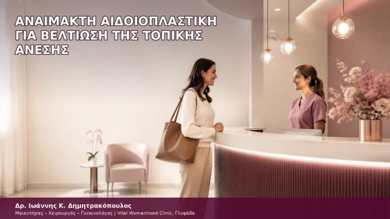 αναίμακτη αιδοιοπλαστική για βελτίωση της τοπικής άνεσης