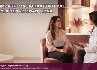 αναίμακτη αιδοιοπλαστική και αξιολόγηση σε έναν μήνα
