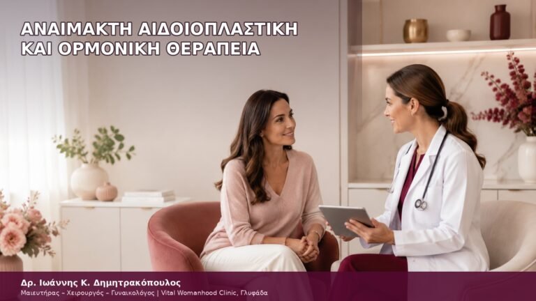αναίμακτη αιδοιοπλαστική και ορμονική θεραπεία