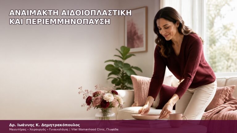 αναίμακτη αιδοιοπλαστική και περιεμμηνόπαυση