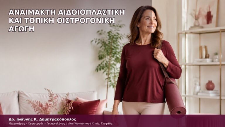 αναίμακτη αιδοιοπλαστική και τοπική οιστρογονική αγωγή