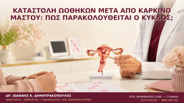 Καταστολή Ωοθηκών μετά από Καρκίνο Μαστού: Πώς Παρακολουθείται ο Κύκλος; - Δρ. Ιωάννης Κ. Δημητρακόπουλος