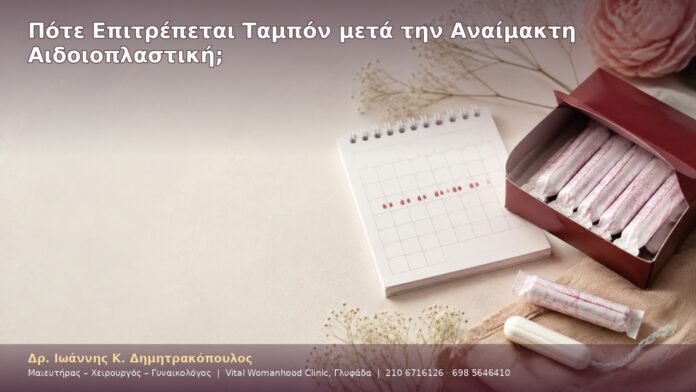 Πότε Επιτρέπεται Ταμπόν μετά την Αναίμακτη Αιδοιοπλαστική;