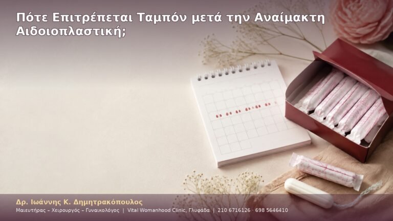 Πότε Επιτρέπεται Ταμπόν μετά την Αναίμακτη Αιδοιοπλαστική;