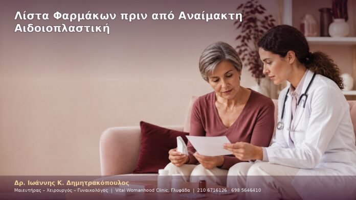 Λίστα Φαρμάκων πριν από Αναίμακτη Αιδοιοπλαστική