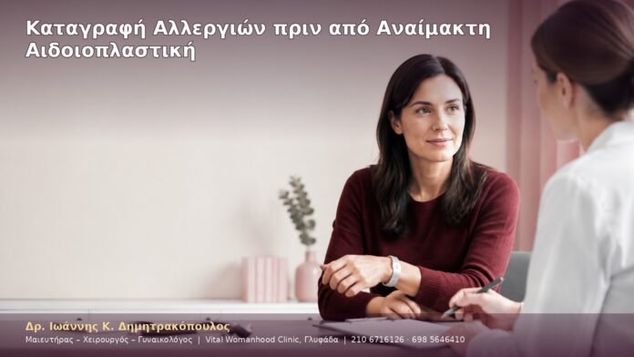 Καταγραφή Αλλεργιών πριν από Αναίμακτη Αιδοιοπλαστική