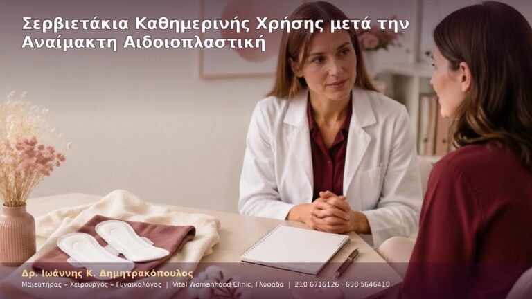 Σερβιετάκια Καθημερινής Χρήσης μετά την Αναίμακτη Αιδοιοπλαστική