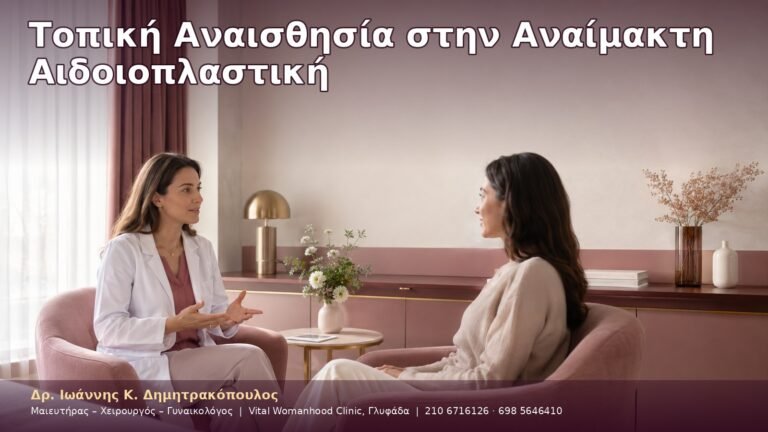 Τοπική Αναισθησία στην Αναίμακτη Αιδοιοπλαστική