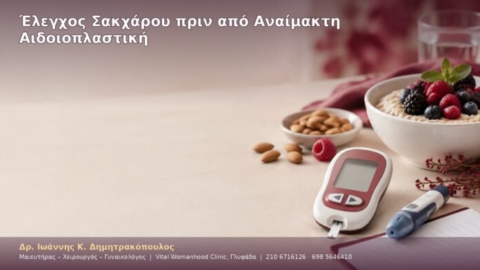 Έλεγχος Σακχάρου πριν από Αναίμακτη Αιδοιοπλαστική
