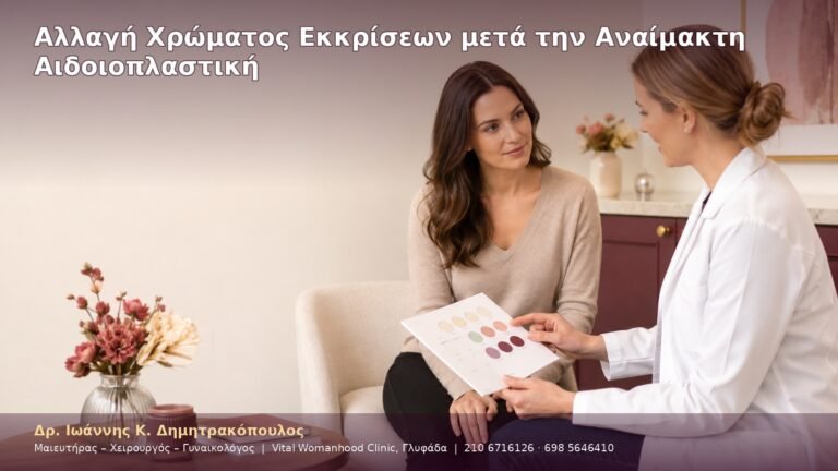 Αλλαγή Χρώματος Εκκρίσεων μετά την Αναίμακτη Αιδοιοπλαστική