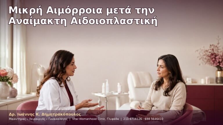 Μικρή Αιμόρροια μετά την Αναίμακτη Αιδοιοπλαστική