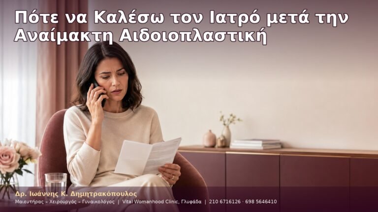 Πότε να Καλέσω τον Ιατρό μετά την Αναίμακτη Αιδοιοπλαστική