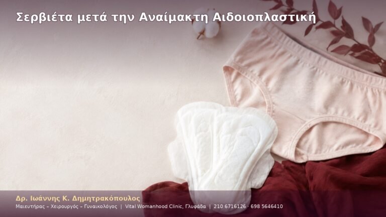 Σερβιέτα μετά την Αναίμακτη Αιδοιοπλαστική