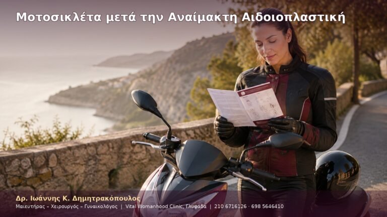 Μοτοσικλέτα μετά την Αναίμακτη Αιδοιοπλαστική