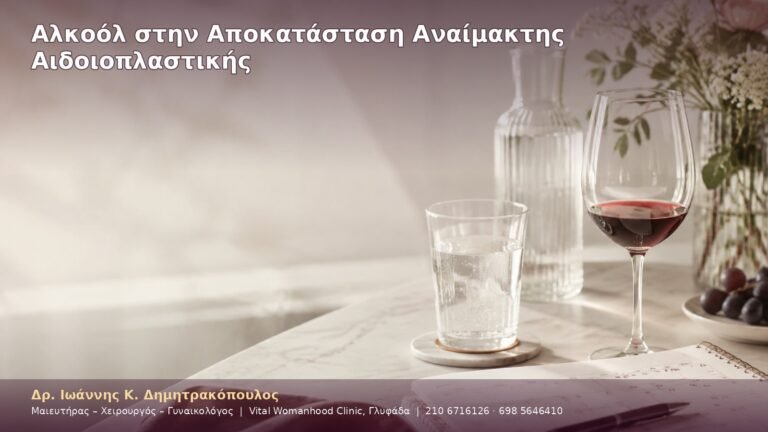 Αλκοόλ στην Αποκατάσταση Αναίμακτης Αιδοιοπλαστικής