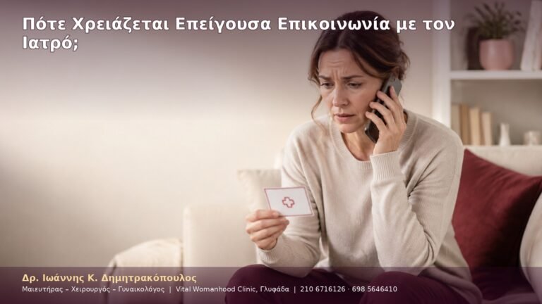 Πότε Χρειάζεται Επείγουσα Επικοινωνία με τον Ιατρό;