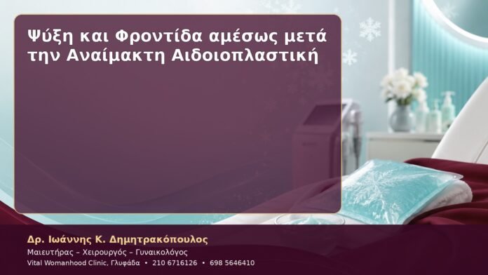 Ψύξη και Φροντίδα αμέσως μετά την Αναίμακτη Αιδοιοπλαστική