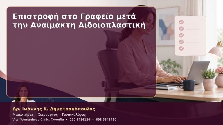 Επιστροφή στο Γραφείο μετά την Αναίμακτη Αιδοιοπλαστική