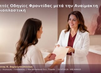 Γραπτές Οδηγίες Φροντίδας μετά την Αναίμακτη Αιδοιοπλαστική