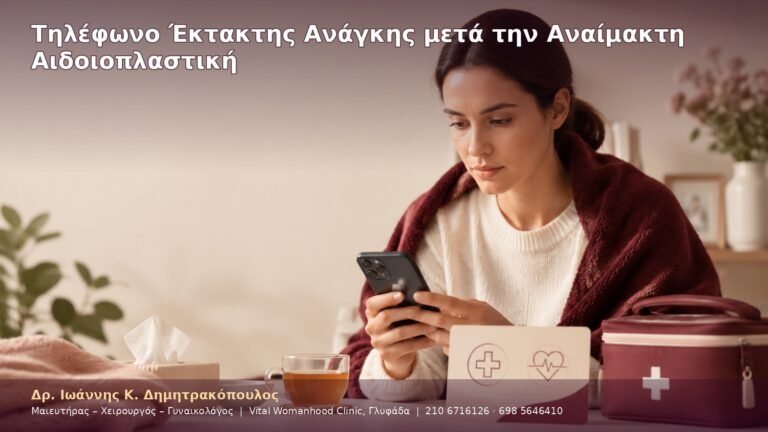 Τηλέφωνο Έκτακτης Ανάγκης μετά την Αναίμακτη Αιδοιοπλαστική