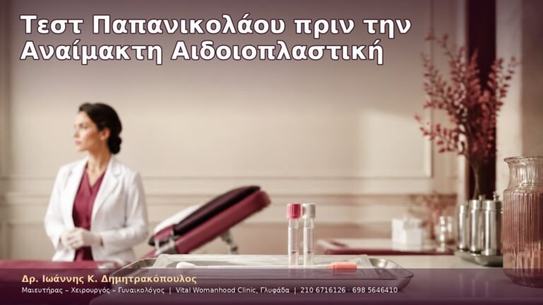 Τεστ Παπανικολάου πριν την Αναίμακτη Αιδοιοπλαστική