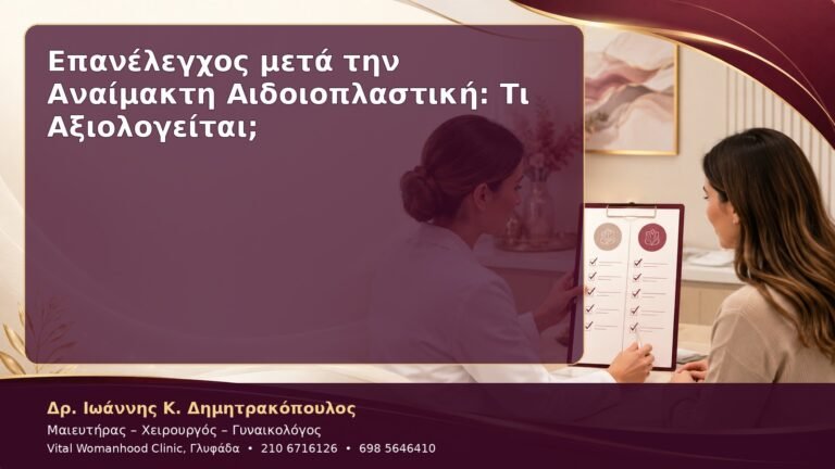 Επανέλεγχος μετά την Αναίμακτη Αιδοιοπλαστική: Τι Αξιολογείται;