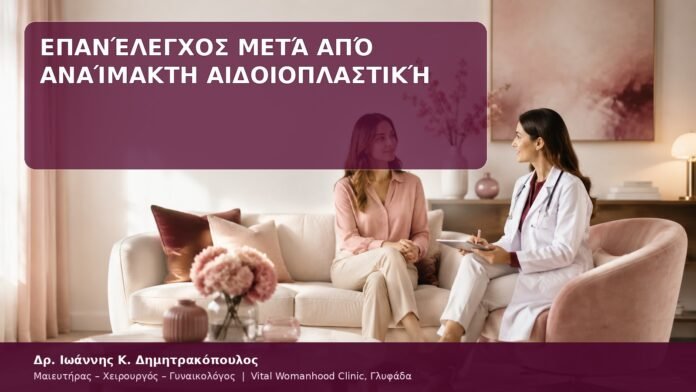 επανέλεγχος αναίμακτης αιδοιοπλαστικής