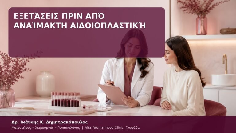 εξετάσεις πριν την αιδοιοπλαστική