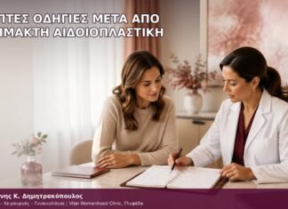 γραπτές οδηγίες μετά από αναίμακτη αιδοιοπλαστική