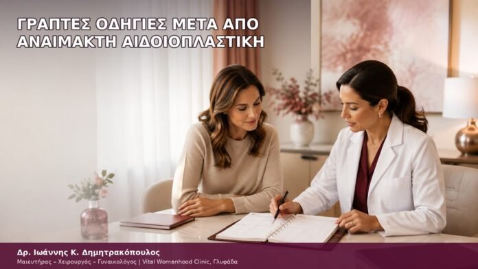 Γραπτές Οδηγίες μετά από Αναίμακτη Αιδοιοπλαστική γραπτές οδηγίες μετά από αναίμακτη αιδοιοπλαστική