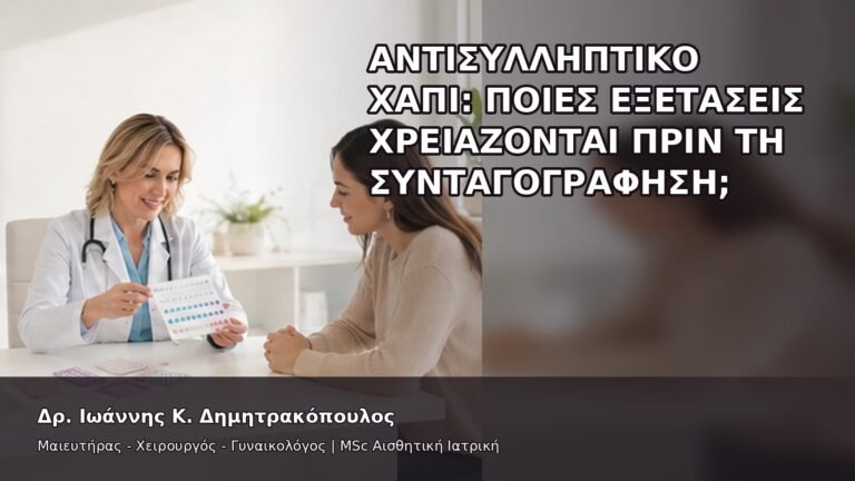 Αντισυλληπτικό Χάπι: Ποιες Εξετάσεις Χρειάζονται πριν τη Συνταγογράφηση; - Δρ. Ιωάννης Κ. Δημητρακόπουλος