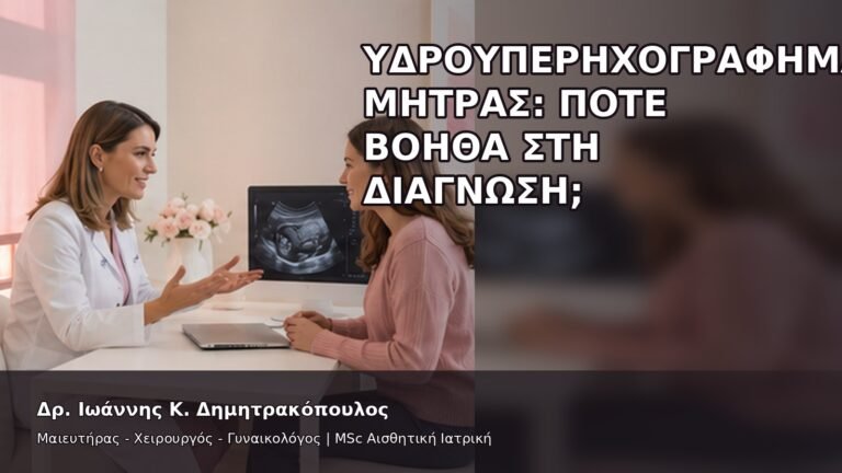 Υδροϋπερηχογράφημα Μήτρας: Πότε Βοηθά στη Διάγνωση; - Δρ. Ιωάννης Κ. Δημητρακόπουλος