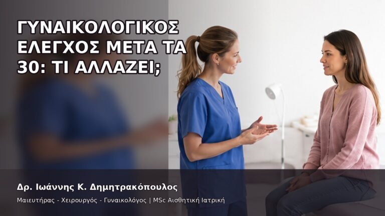 Γυναικολογικός Έλεγχος μετά τα 30: Τι Αλλάζει; - Δρ. Ιωάννης Κ. Δημητρακόπουλος