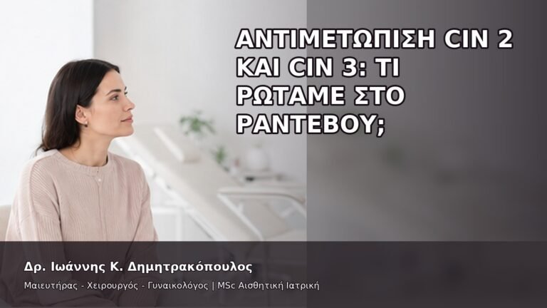 Αντιμετώπιση CIN 2 και CIN 3: Τι Ρωτάμε στο Ραντεβού; - Δρ. Ιωάννης Κ. Δημητρακόπουλος
