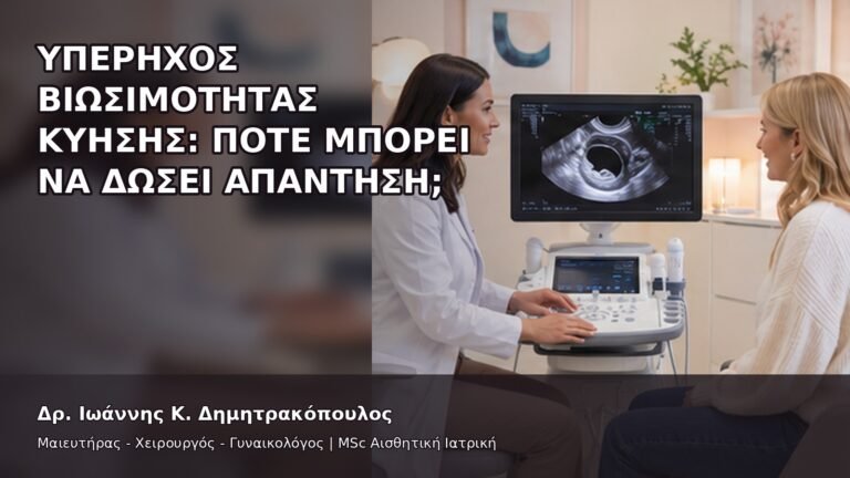 Υπέρηχος Βιωσιμότητας Κύησης: Πότε Μπορεί να Δώσει Απάντηση; - Δρ. Ιωάννης Κ. Δημητρακόπουλος