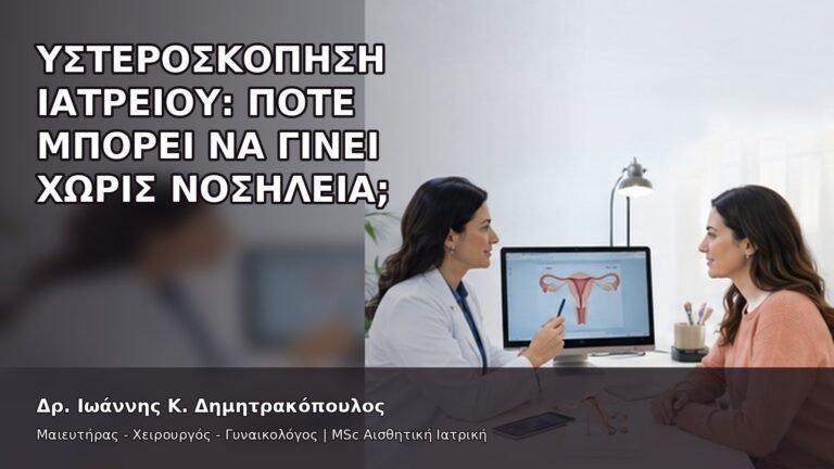 Υστεροσκόπηση Ιατρείου: Πότε Μπορεί να Γίνει χωρίς Νοσηλεία; - Δρ. Ιωάννης Κ. Δημητρακόπουλος