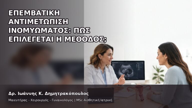 Επεμβατική Αντιμετώπιση Ινομυώματος: Πώς Επιλέγεται η Μέθοδος; - Δρ. Ιωάννης Κ. Δημητρακόπουλος