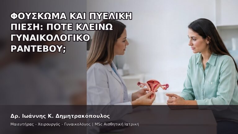 Φούσκωμα και Πυελική Πίεση: Πότε Κλείνω Γυναικολογικό Ραντεβού; - Δρ. Ιωάννης Κ. Δημητρακόπουλος