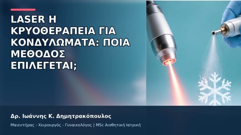 Laser ή Κρυοθεραπεία για Κονδυλώματα: Ποια Μέθοδος Επιλέγεται; - Δρ. Ιωάννης Κ. Δημητρακόπουλος