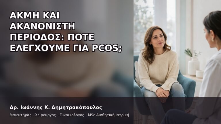 Ακμή και Ακανόνιστη Περίοδος: Πότε Ελέγχουμε για PCOS; - Δρ. Ιωάννης Κ. Δημητρακόπουλος