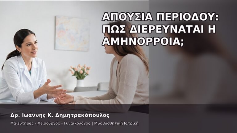 Απουσία Περιόδου: Πώς Διερευνάται η Αμηνόρροια; - Δρ. Ιωάννης Κ. Δημητρακόπουλος