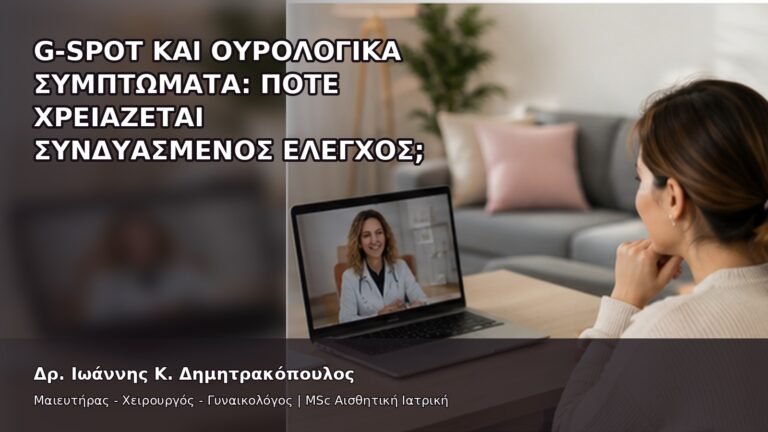 G-Spot και Ουρολογικά Συμπτώματα: Πότε Χρειάζεται Συνδυασμένος Έλεγχος; - Δρ. Ιωάννης Κ. Δημητρακόπουλος