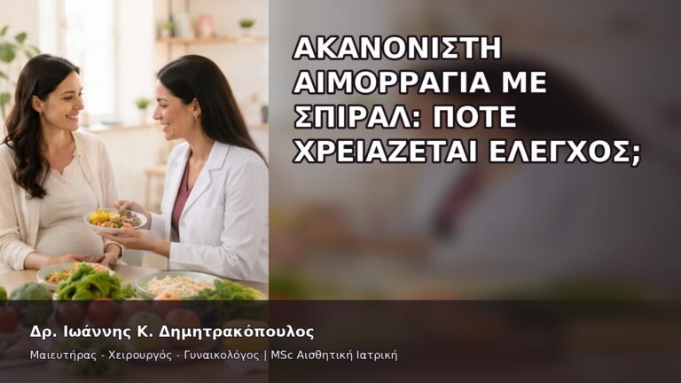 Ακανόνιστη Αιμορραγία με Σπιράλ: Πότε Χρειάζεται Έλεγχος; - Δρ. Ιωάννης Κ. Δημητρακόπουλος